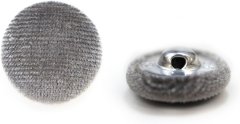 ベロアボタン 【グレー】 灰色 くるみボタン ボタン 飾りボタン つつみボタン 8個入り 【20mm】 ボタンマート B-650