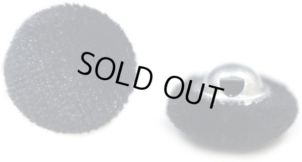 画像1: ベロアボタン 【ブラック】 黒 くるみボタン ボタン 飾りボタン つつみボタン 12個入り 【12.5mm】 ボタンマート B-654 (1)