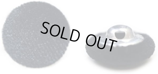 画像1: ベロアボタン 【ブラック】 黒 くるみボタン ボタン 飾りボタン つつみボタン 10個入り 【15mm】 ボタンマート B-655 (1)