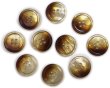 画像1: グラデーション 四つ穴ボタン 【ブラウン】 茶色 ボタン スーツボタン コートボタン カラーボタン 10個入り 【20mm】 ボタンマート B-679 (1)