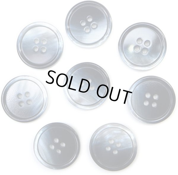 画像1: グラデーション 四つ穴ボタン 【ダークネイビー】 紺 ボタン スーツボタン コートボタン カラーボタン 8個入り 【23mm】 ボタンマート B-685 (1)