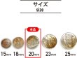 画像2: グラデーション 四つ穴ボタン 【ベージュ】 ボタン スーツボタン コートボタン カラーボタン 10個入り 【20mm】 ボタンマート B-699 (2)