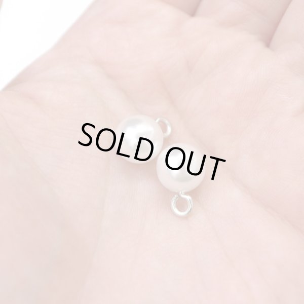 画像6: パールチャーム カン付き 【ホワイト】 白 パールボタン 足つき ボタン ヒートン アクセサリー パーツ 10個入り 【10mm】 ボタンマート B-704 (6)