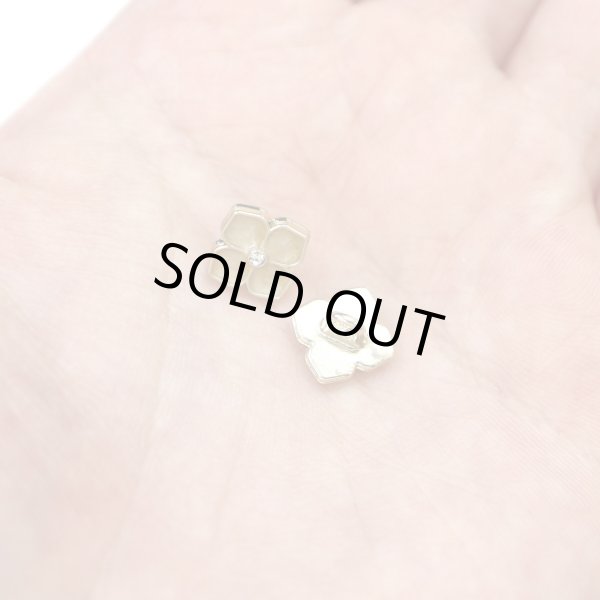 画像6: ラインストーン 花型ボタン 足つき 【オレンジ】 モチーフ ボタン 飾りボタン フラワー かわいい 5個入り 【11.5mm】 ボタンマート B-719 (6)