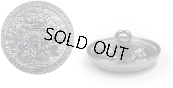 画像1: ブレザーボタン 金属製 【ブラック】 黒 足つき ボタン メタルボタン スーツボタン ジャケット 8個入り 【18mm】 ボタンマート B-743 (1)