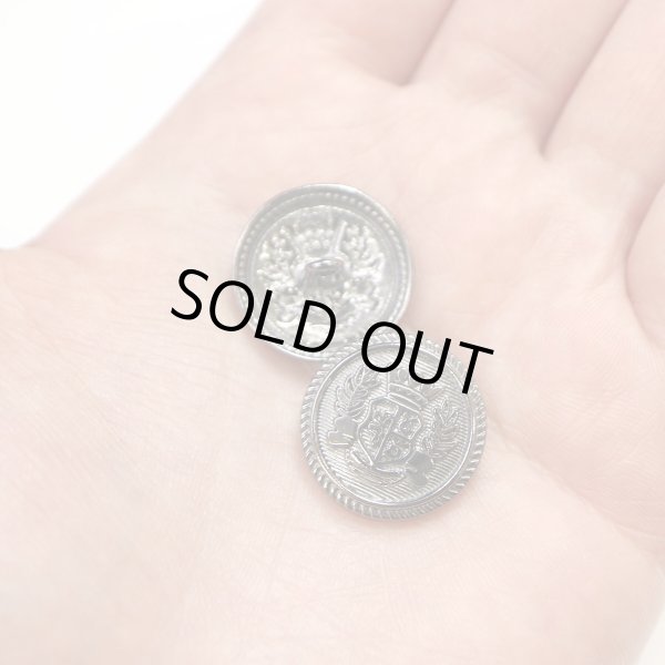 画像6: ブレザーボタン 金属製 【ブラック】 黒 足つき ボタン メタルボタン スーツボタン ジャケット 6個入り 【20mm】 ボタンマート B-744 (6)