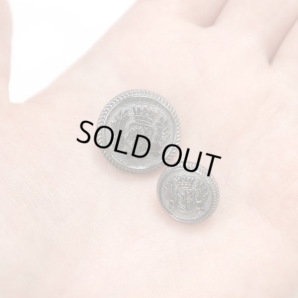 画像6: ブレザーボタン 金属製 【ブラック】 黒 足つき ボタン メタルボタン スーツボタン ジャケット 11個セット 【15mm&20mm】 ボタンマート B-747 (6)