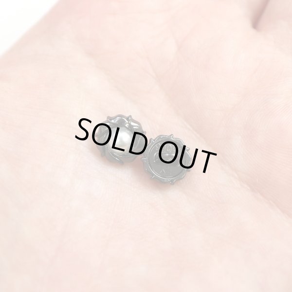 画像6: パールボタン 装飾 【うずまき ブラック】 ホワイト 白 パール ボタン ビジューボタン メタルボタン 飾りボタン 縫製ボタン 袖口ボタン 10個入り 【10mm】 ボタンマート B-772 (6)