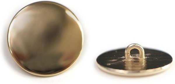 画像1: メタルボタン フラット 【ゴールド 鏡面仕上げ】 金 ビジュー 飾り 縫製 袖口 8個入り 【23mm】 ボタンマート B-774 (1)