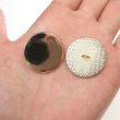画像6: メタルボタン フラット 【ゴールド 鏡面仕上げ】 金 ビジュー 飾り 縫製 袖口 6個入り 【28mm】 ボタンマート B-776 (6)