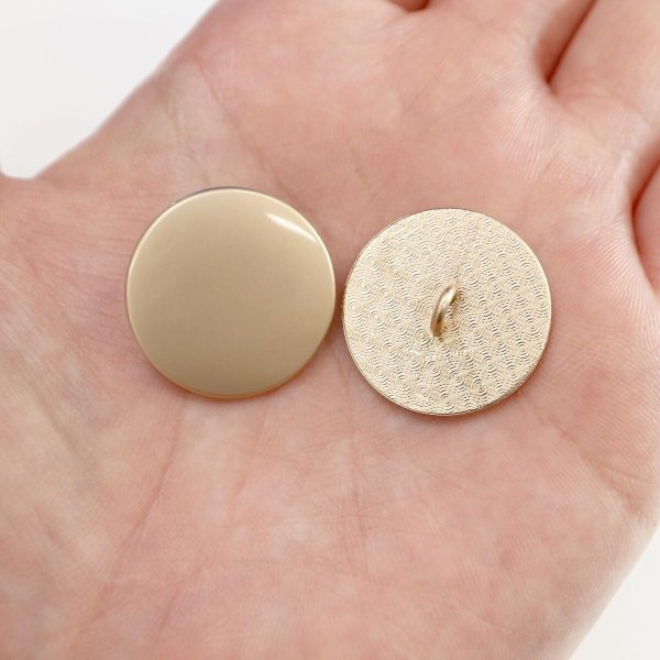 画像6: メタルボタン フラット 【ゴールド ツヤなし】 金 ビジュー 飾り 縫製 袖口 8個入り 【23mm】 ボタンマート B-777 (6)