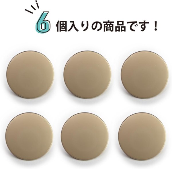 画像4: メタルボタン フラット 【ゴールド ツヤなし】 金 ビジュー 飾り 縫製 袖口 6個入り 【25mm】 ボタンマート B-778 (4)