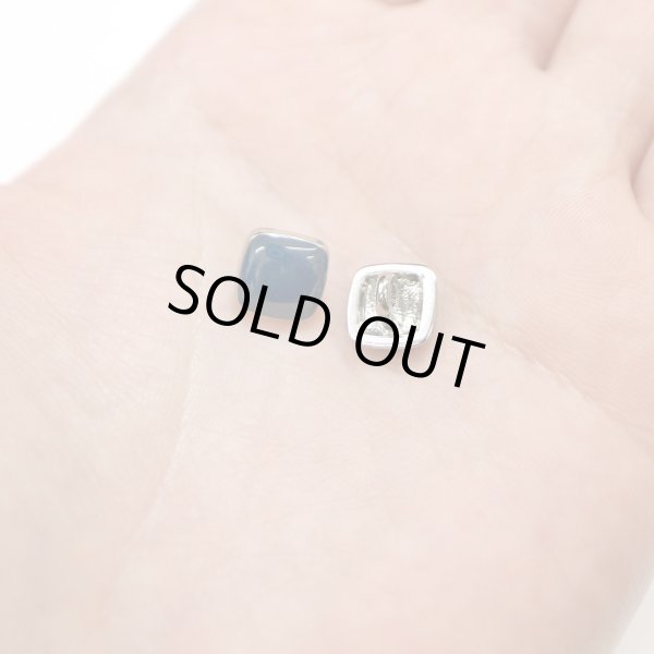 画像6: 飾りボタン 四角形 足つき 【ダークネイビー】 紺 チャーム ツヤあり 四角 スクエア ボタン シンプル 8個入り 【11.5mm】 ボタンマート B-785 (6)