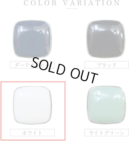 画像3: 飾りボタン 四角形 足つき 【ホワイト】 白 ツヤあり 四角 スクエア ボタン シンプル 8個入り 【11.5mm】 ボタンマート B-787 (3)