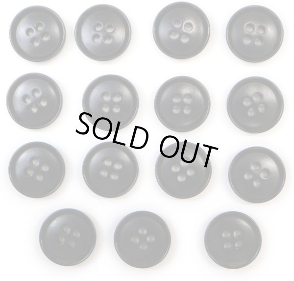 画像1: ナットボタン 四つ穴ボタン 【ブラック】 黒 フチ薄 スーツボタン ベーシック ウッド ボタン 15個入り 【15mm】 ボタンマート B-794 (1)