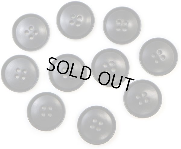 画像1: ナットボタン 四つ穴ボタン 【ブラック】 黒 フチ薄 スーツボタン ベーシック ウッド ボタン 10個入り 【20mm】 ボタンマート B-796 (1)