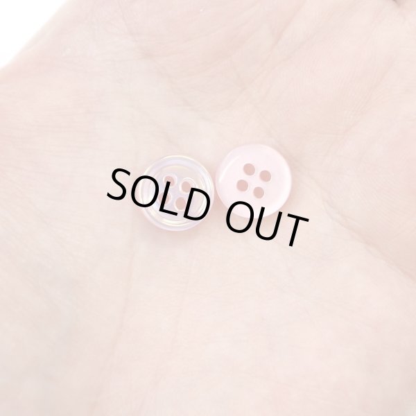 画像6: 四つ穴ボタン オーロラ 【ピンク】 ボタン 光沢 カラーボタン シャツボタン 15個入り 【11mm】 ボタンマート B-806 (6)