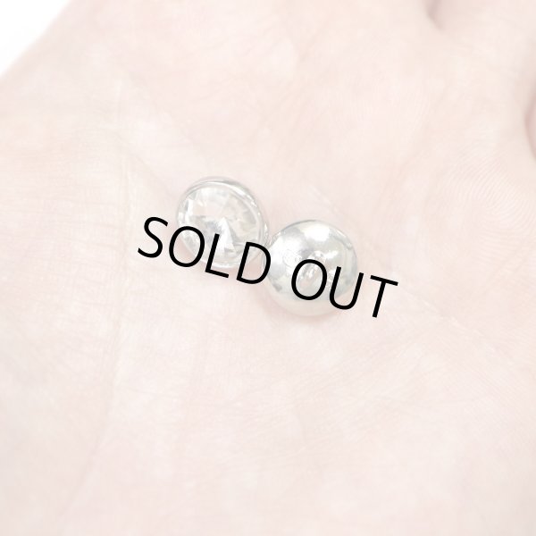 画像6: ラインストーンボタン 多面カット 足つき 【シルバー】 銀 クリスタル ラインストーン ボタン 飾りボタン 12個入り 【10mm】 ボタンマート B-808 (6)