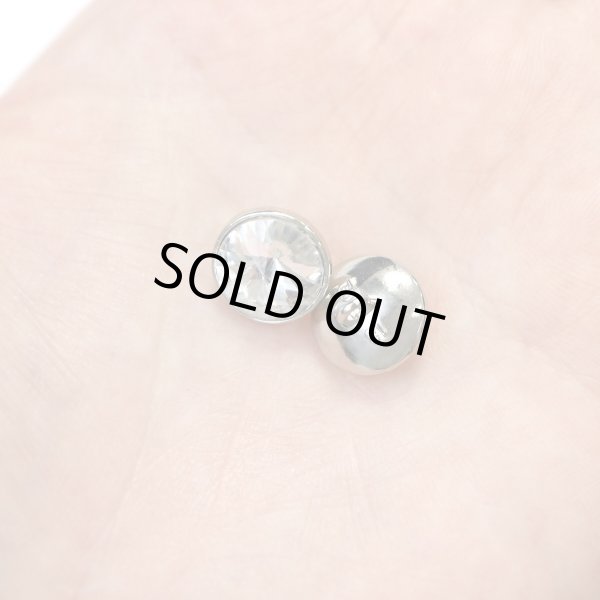 画像6: ラインストーンボタン 多面カット 足つき 【シルバー】銀 クリスタル ラインストーン ボタン 飾りボタン 10個入り 【11.5mm】 ボタンマート B-809 (6)