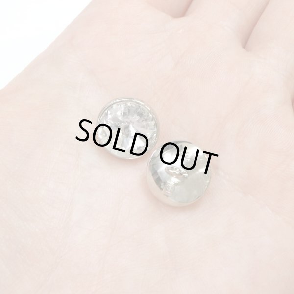 画像6: ラインストーンボタン 多面カット 足つき 【シルバー】 銀 クリスタル ラインストーン ボタン 飾りボタン 10個入り 【13mm】 ボタンマート B-810 (6)