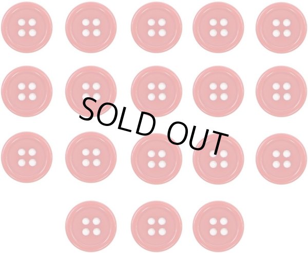 画像1: 四つ穴ボタン 【レッド】 赤 ツヤあり カラー ボタン シャツボタン 18個入り 【12.5mm】 ボタンマート B-829 (1)