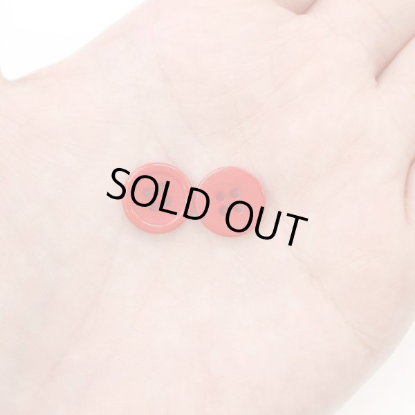 画像6: 四つ穴ボタン 【レッド】 赤 ツヤあり カラー ボタン シャツボタン 18個入り 【12.5mm】 ボタンマート B-829 (6)