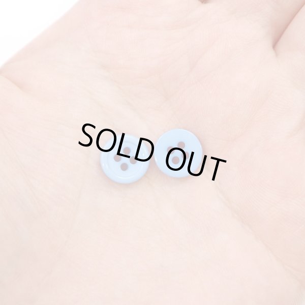 画像6: 四つ穴ボタン 【ブルー】 青 ツヤあり カラー ボタン シャツボタン 20個入り 【10mm】 ボタンマート B-844 (6)