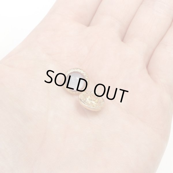 画像6: オーロラ ラメボタン 足つき 【パープル】 紫 金フチ ボタン グリッター かわいい 8個入り 【11.5mm】 ボタンマート B-873 (6)