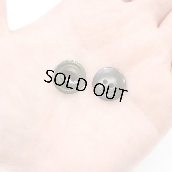 画像6: ナットボタン 二つ穴ボタン 【ダークグリーン】 緑 猫目ボタン ベーシック ウッド ボタン 8個入り 【15mm】 ボタンマート B-913 (6)