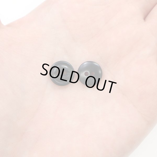 画像6: ナットボタン 二つ穴ボタン 【ブラック】 黒 猫目ボタン ベーシック ウッド ボタン 10個入り 【11.5mm】 ボタンマート B-916 (6)